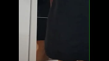 Mom applying cream in just her underwear