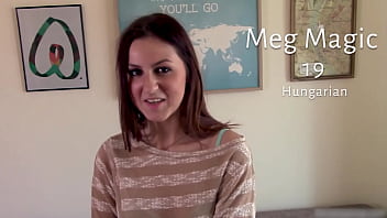 Meg magic deepthroats rimjob and huge load on smiling face