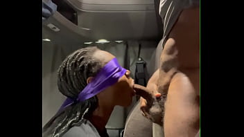 Young ebony takes cum to the face