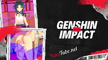 Genshin Impact Yaoi Xiao Handjob And Footjob With Cumshot thumbnail
