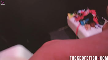 Slow moment pre bdsm hard punk style skinny sattira