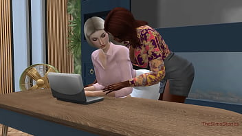 Lesbian boss seduces her employee and fucks her hard on the desk