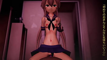 Reverse 〇〇 in cowgirl position in the men's restroom by shimakaze chan cosplayer