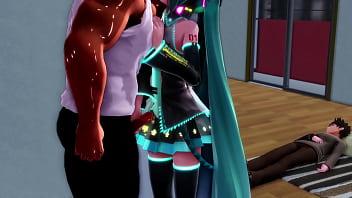 Miku infiel se divierte con su amante mientras su novio descansa Miku infiel se divierte con su amante mientras su novio descansa