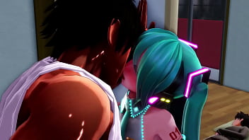 Miku infiel se divierte con su amante mientras su novio descansa