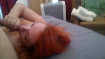 Devon redhead in stockings pov blowjob with facial webcam