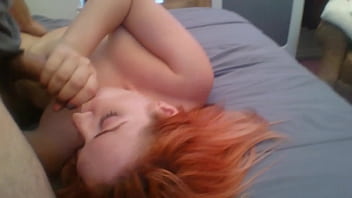 Devon redhead in stockings pov blowjob with facial webcam