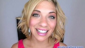 Hot blonde sucks the love stick