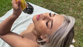 18 year old colombian girl has a picnic at her best friend's house stays alone and masturbates in public while being watched by her stepdad real squirt naty delgado