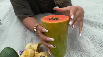 18 year old colombian girl has a picnic at her best friend's house stays alone and masturbates in public while being watched by her stepdad real squirt naty delgado