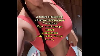 2 months of discipline 2 hrs day of training at gym2 meals daymajor muscle groups trained 2 times week my health