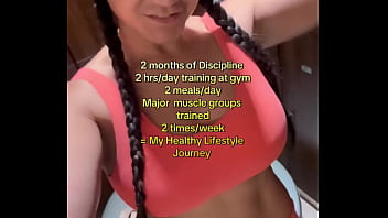 2 months of discipline 2 hrs day of training at gym2 meals daymajor muscle groups trained 2 times week my health