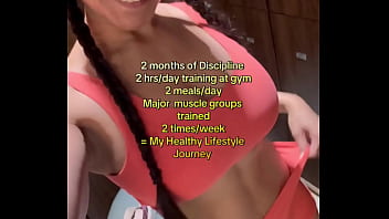 2 months of discipline 2 hrs day of training at gym2 meals daymajor muscle groups trained 2 times week my health