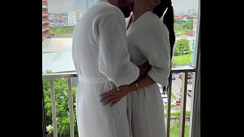 Busty colleague turns business meeting into hard hotel fuck