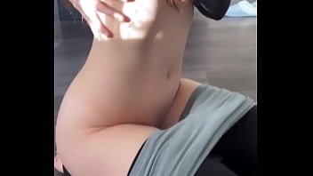 Touching myself looking at reflection