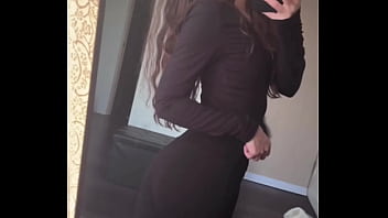 Touching myself looking at reflection