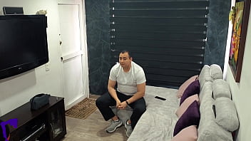 Hot latina milf client seduces her tailor during fitting and gets creampie after passionate sex