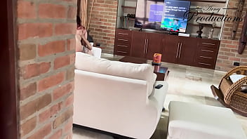 She seduces her foreign friend to fuck her without a condom