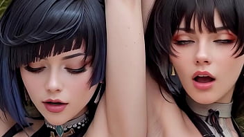 How to fuck two girls tits together