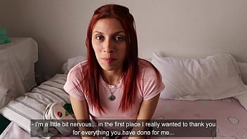 Babysitter gives a sloppy blowjob and fucks her boss for a raise