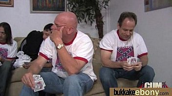 Gorgeous ebony lady sucks white dicks and gangbang fucking 13