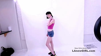 Captivating brunette model got seduced by the producer