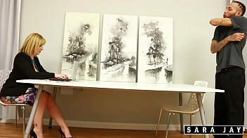 Human resource milf sara jay gets something else from macana man
