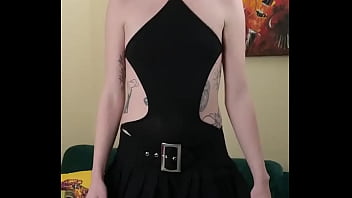 Kit summers part 3 in the little black bodysuit and a gothic miniskirt