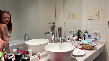 I made my best friend mile gomez undress for me in the bathroom and we fuck after