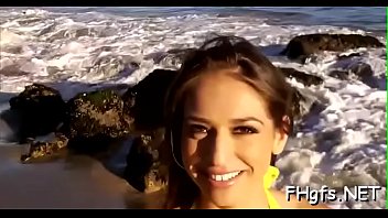 Sugary brunette sara enjoys that yummy sausage