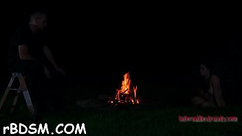 Honey in latex costume gets punished