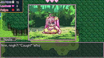 Busty pink haired girl gives her best 1