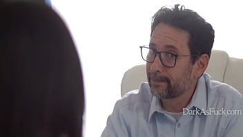 Busty asian girl stoops to fucking lawyer for fortune anal on the table