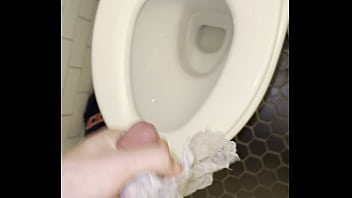 Roomate left her thongs on the bathroom for me to masturbate as soon as i saw them my dick got crazy hard and then i fucked her later