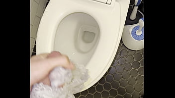 Roomate left her thongs on the bathroom for me to masturbate as soon as i saw them my dick got crazy hard and then i fucked her later