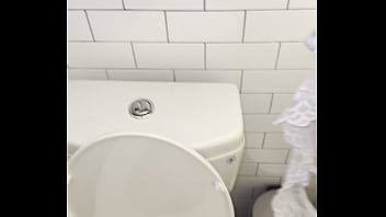 Roomate left her thongs on the bathroom for me to masturbate as soon as i saw them my dick got crazy hard and then i fucked her later