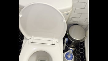 Roomate left her thongs on the bathroom for me to masturbate as soon as i saw them my dick got crazy hard and then i fucked her later