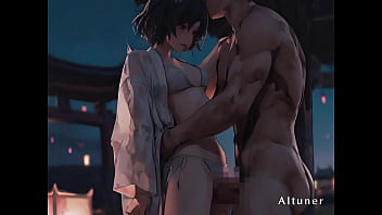 Lantern light on her back; she rides dusk slow—finishing where the mountains turn to night