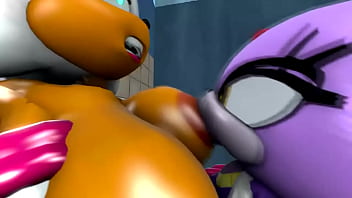 Rogue gets fucked by blaze in the bathroom