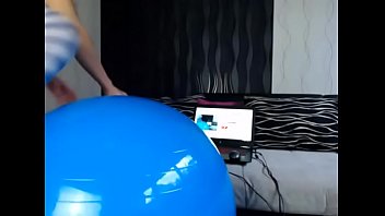 Cute girl with big ass in gym ball more videos at