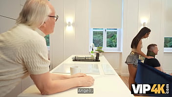 Vip4k cheating in the kitchen hot sex with black angel Vip4k cheating in the kitchen hot sex with black angel
