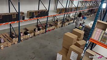 Deutsche sekretaerin beim quicky im lager der post Deutsche sekretaerin beim quicky im lager der post