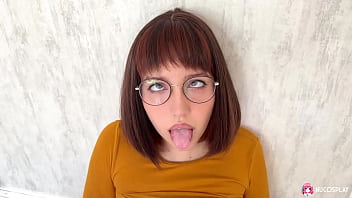 Brunette babe with glasses ksenia loves deep sucking and passionate fucking with dildo