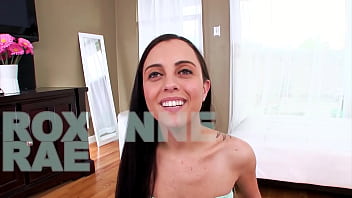 Roxanne rae all natural cutie huge cock pov blowjob and huge load messy cum facial