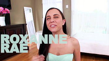Roxanne rae all natural cutie huge cock pov blowjob and huge load messy cum facial
