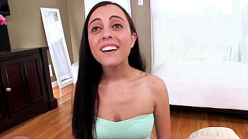 Roxanne rae all natural cutie huge cock pov blowjob and huge load messy cum facial