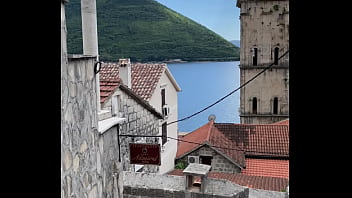 Tall skinny teen brunette flashes natural tits in public risky deepthroat blow job and sloppy doggy style sex