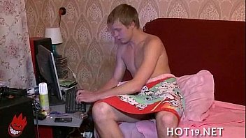 Cock enters mouth & cunt