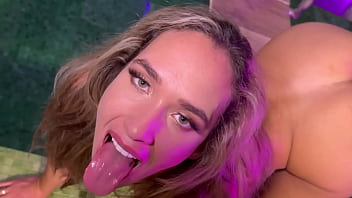 Incredible blowjob and masturbation in a spa room with a water bed