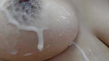 Naughty whore milks her big tits on webcam